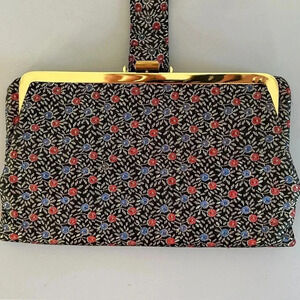Vintage Fabric Hinged  Clutch